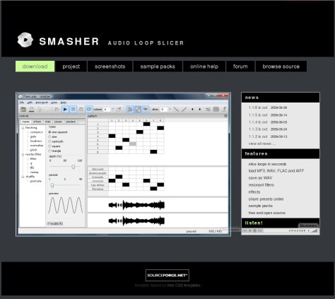 snapshot from smasher.sourceforge.net